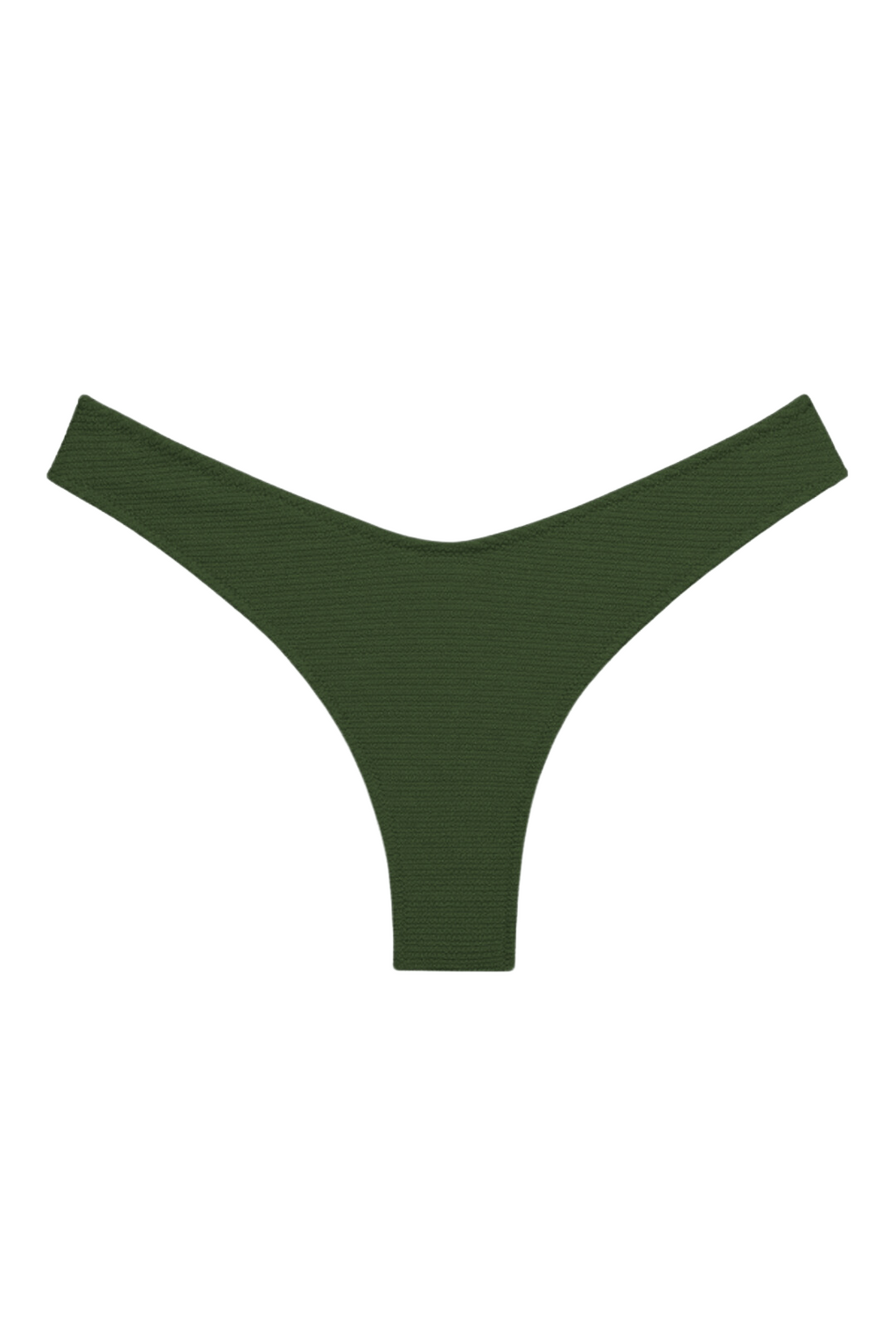 Olive Micro Scrunch Lulu (Zig-Zag Stitch) Bikini Bottom