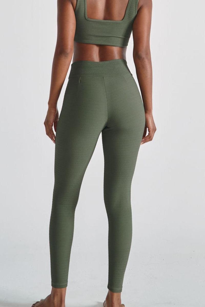 Olive Micro Scrunch Classic Legging