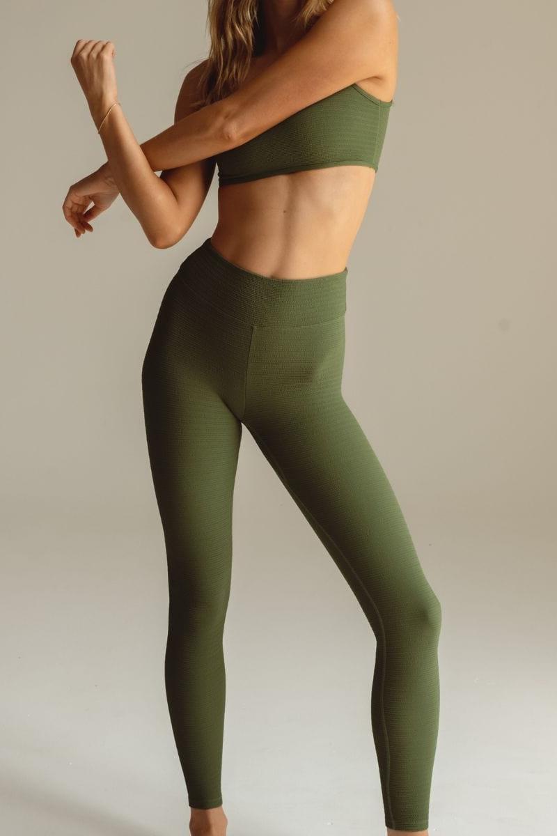 Olive Micro Scrunch Classic Legging