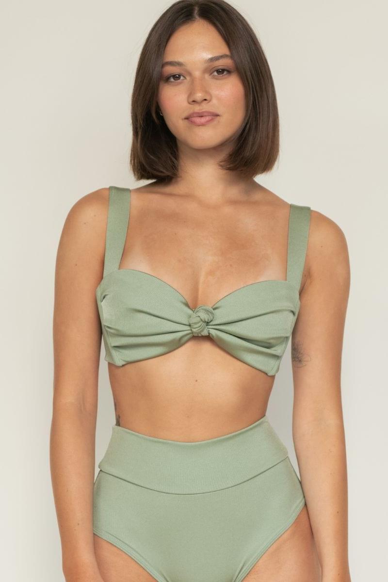 Sage Green Rib Hayden Bikini Top