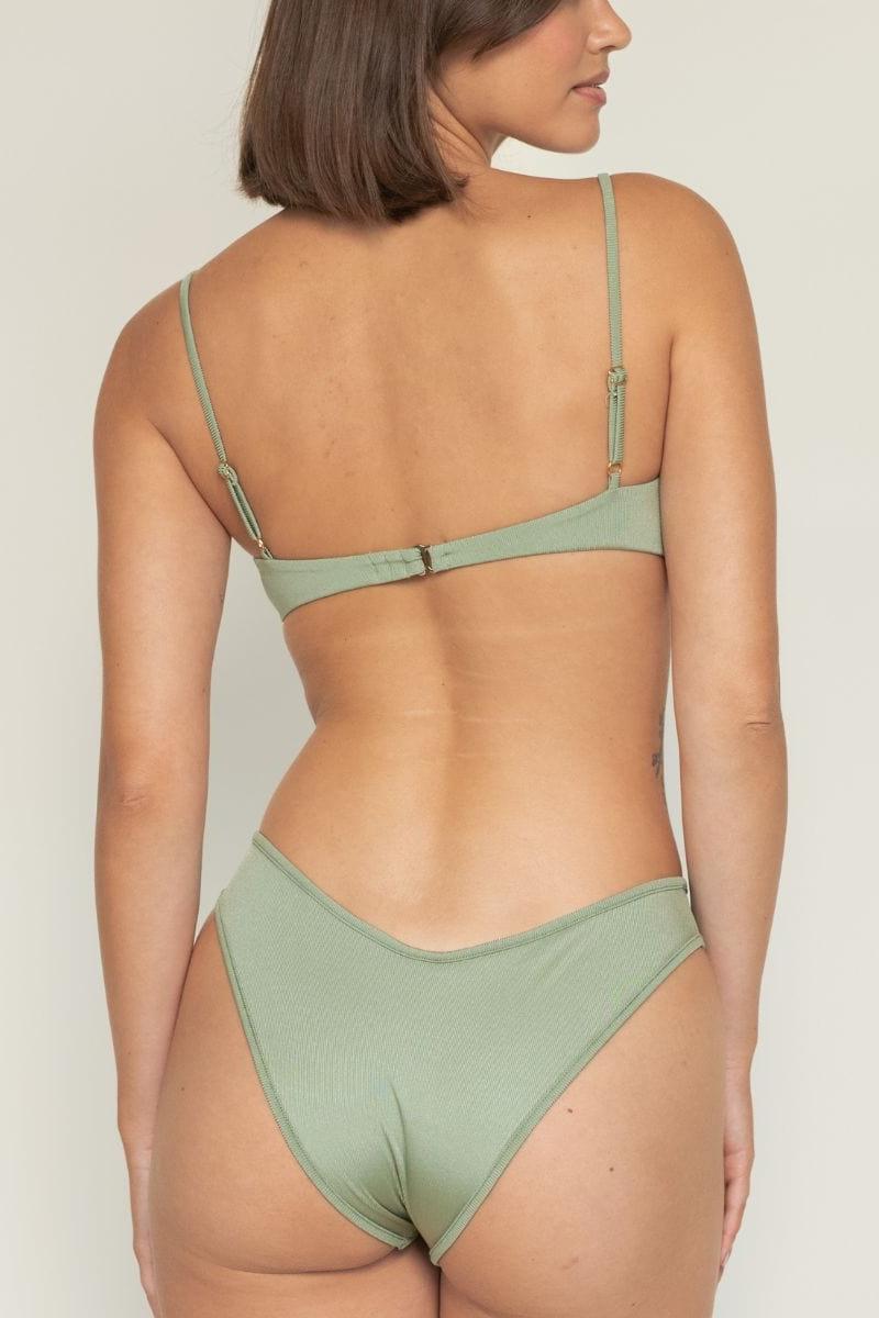Sage Green Rib Lulu Bikini Bottom