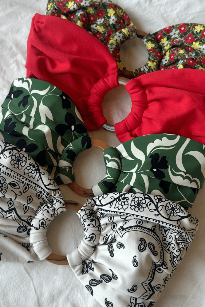 Veronica Floral Tori Ties Bandeau Bikini Top