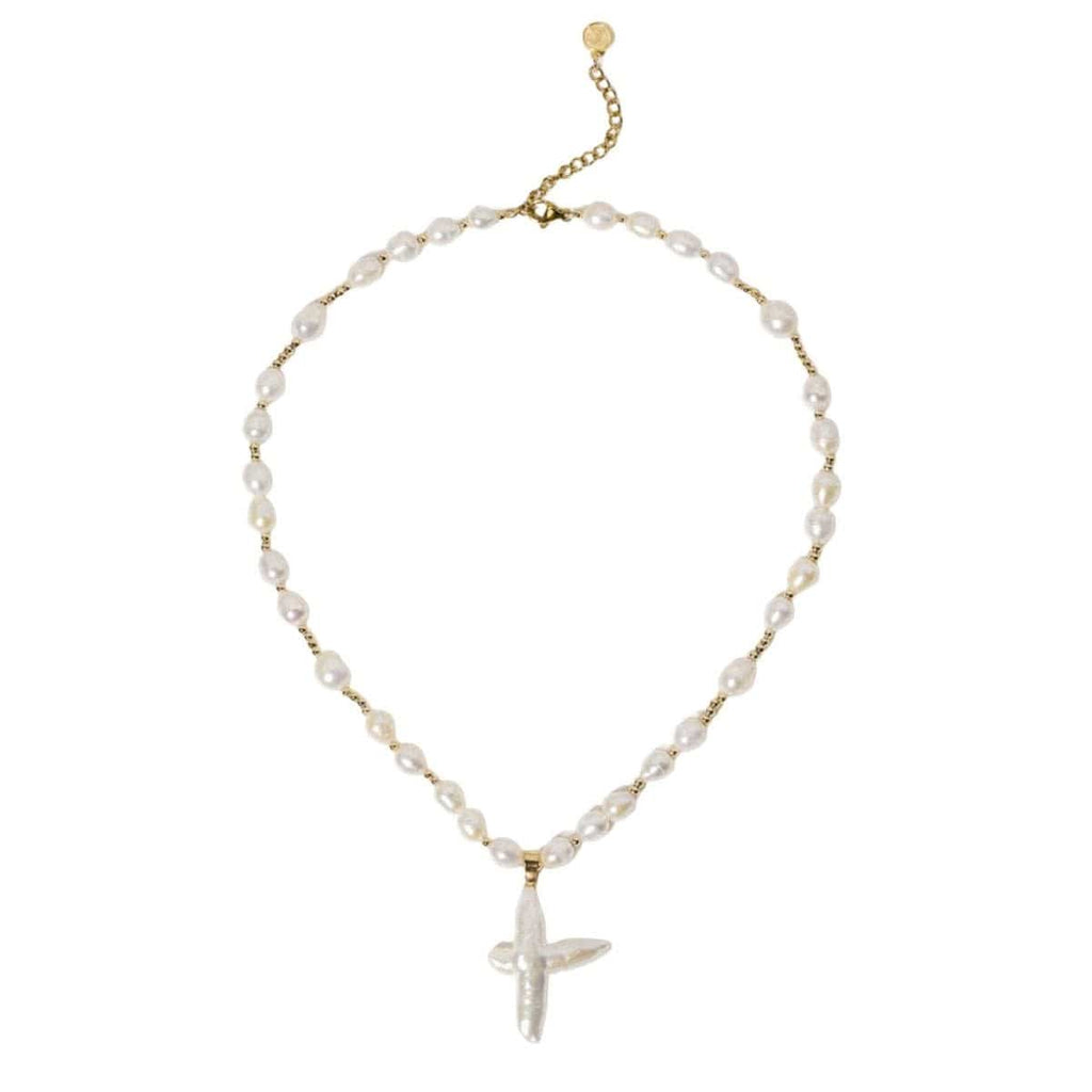 Tahiti Pearl Cross Necklace