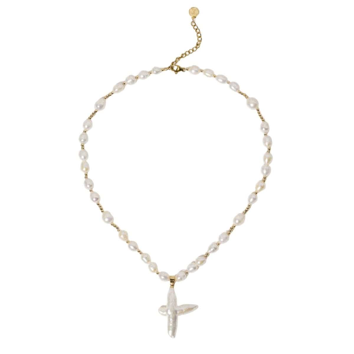 Tahiti Pearl Cross Necklace