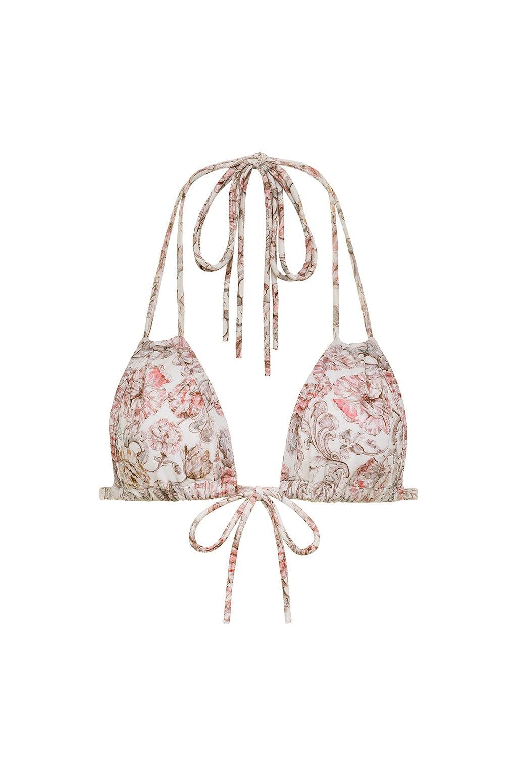 Venecia Floral Euro Bow Bikini Top