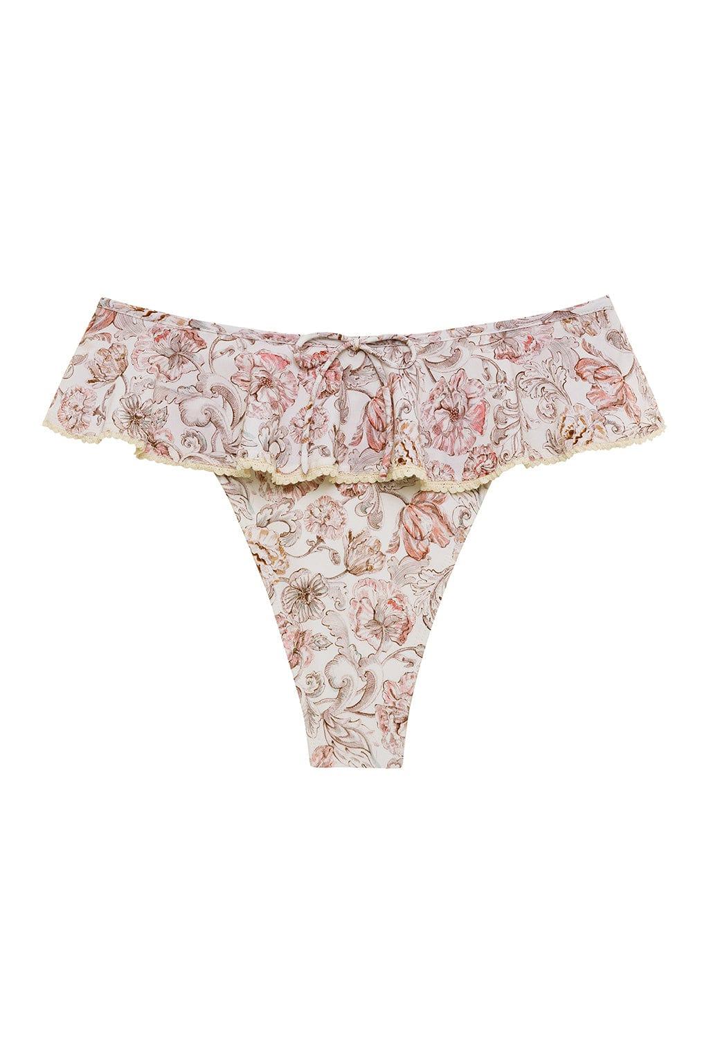 Venecia Floral Tamarindo Ruffle Bikini Bottom