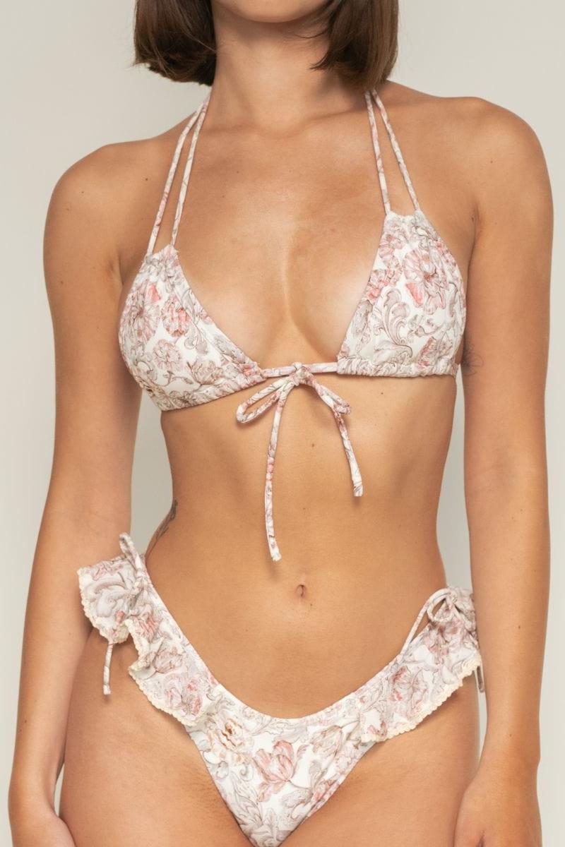 Venecia Floral Uno Ruffle Bows Bikini Bottom